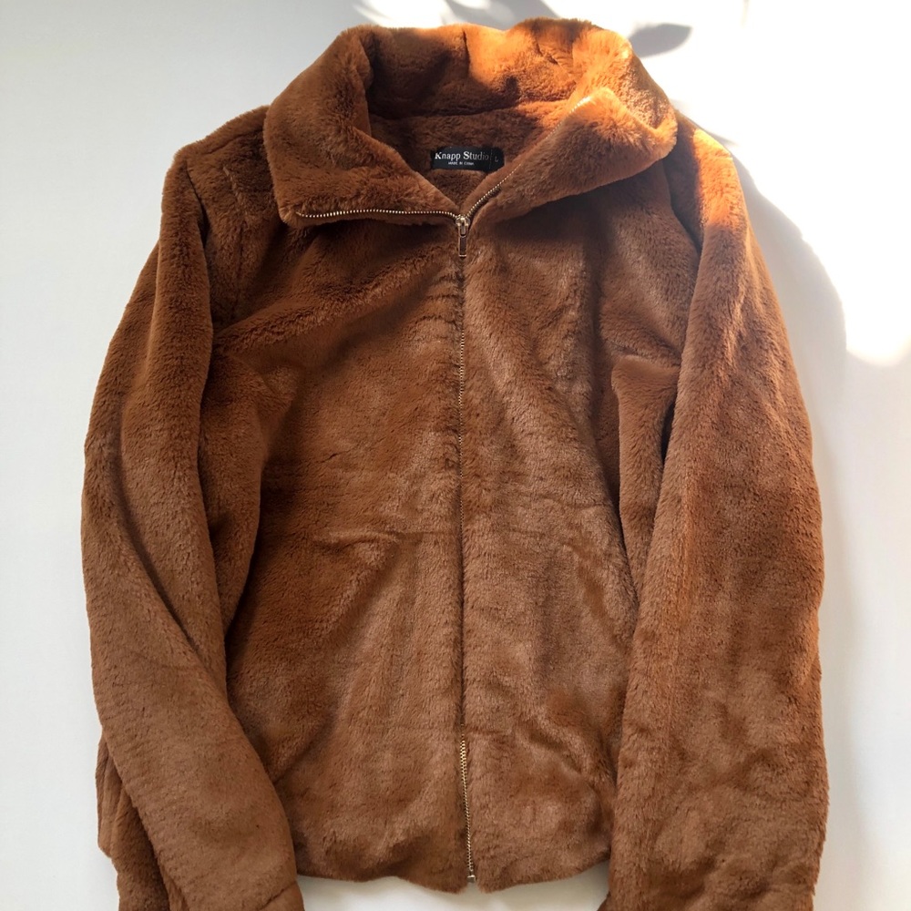 Light Brown/Caramel faux fur coat